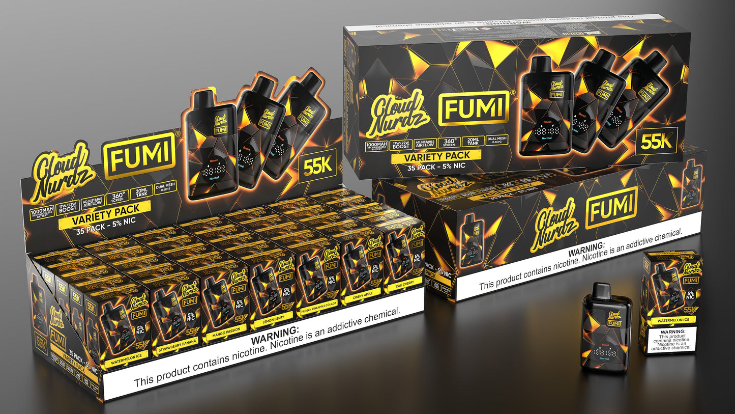 Fumi x Cloud Nurdz (DSPLY 35pc)(Dispo) (55000Puff)(20mL)