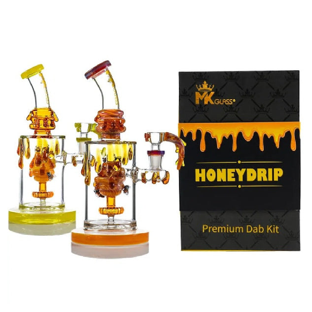 MKGlass (Water Pipe) MK109 Honeydrip Bee Rig 9″ - Group Image
