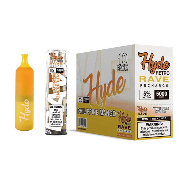 Hyde Retro RAVE Disposable 5000 Puffs 12mL 50mg | MOQ 10 | Philippine Mango with Packaging