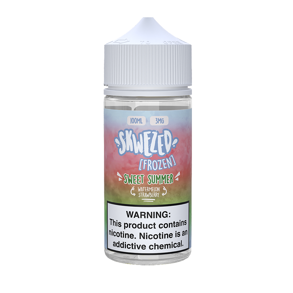 Skwezed Series E-Liquid | 100mL | 3mg | (Freebase) | Frozen Sweet Summer (Watermelon Strawberry Ice)