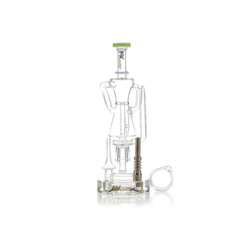 MKGlass MK100 Supra Recycler Glass Nectar Collector Kit | Slime Green