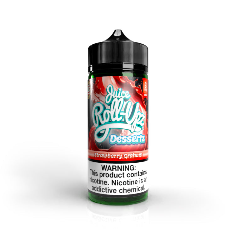 Juice Roll Upz Series E-Liquid 100mL (Freebase) - Dessertz Strawberry Graham