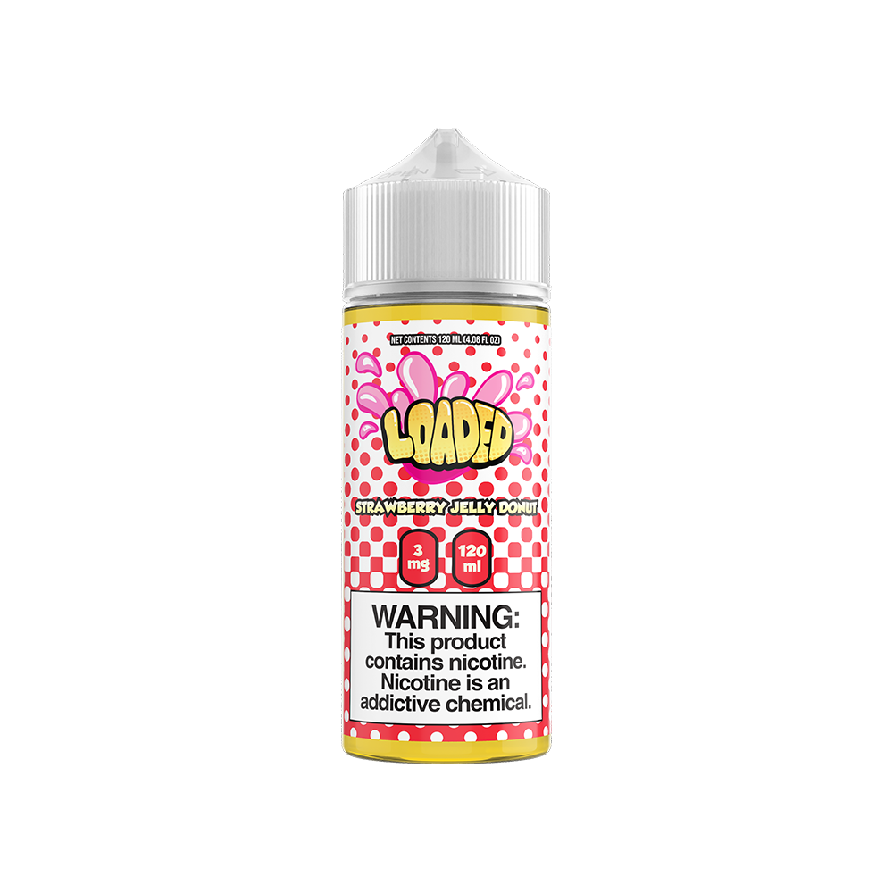 LOADED Series E-Liquid | 120mL | 3mg | Freebase | Strawberry Jelly Donut
