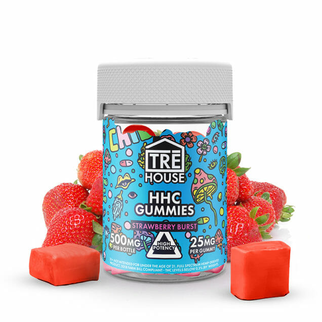 Tre House HHC Gummies (500mg 20ct Jar) - Strawberry Burst HHC Gummies