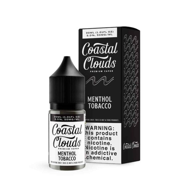 Coastal Clouds Salt Series E-Liquid 30mL (Salt Nic) | Menthol Tobacco with Packaging