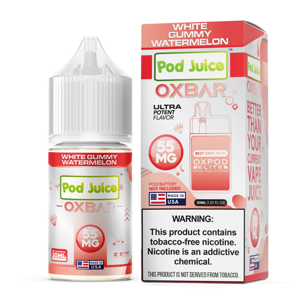 White Gummy Watermelon by Oxbar 30mL Pod Juice Edition (Salt Nic) | 55Mg with packaging