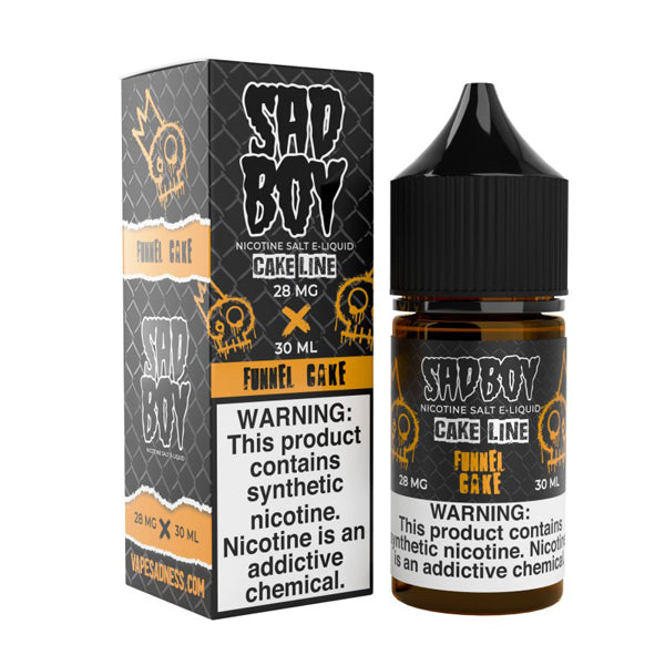 Sadboy Salt Series E-Liquid | 30mL (Salt Nic) | 28mg | Funnel cake with packaging