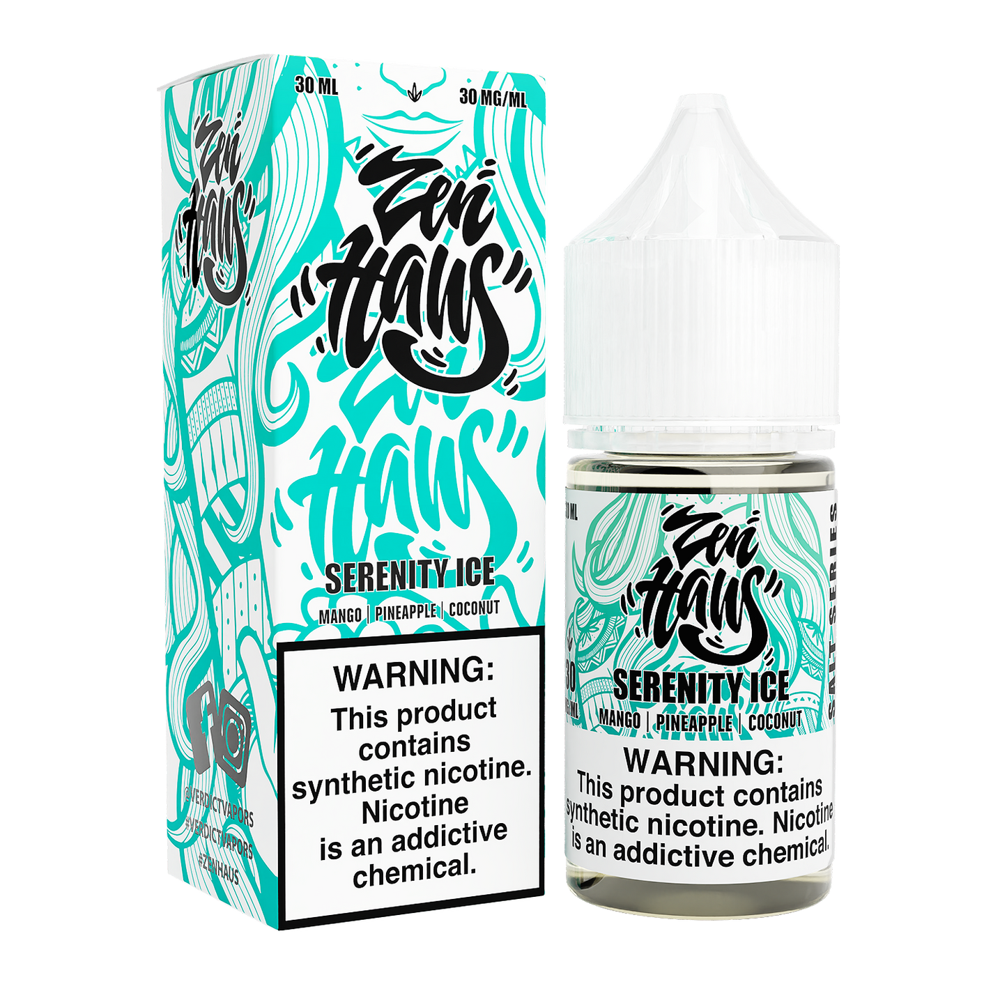 Zen Haus Salt Series E-Liquid | 30mL | (Salt Nic) | Serenity Ice with packaging