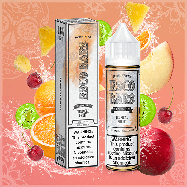 Esco Bars E-Liquid 60mL (Freebase) | Tropical Fruit with packaging