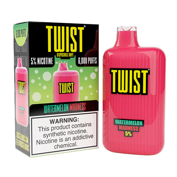 Twist Disposable 6000 | 15mL | 50mg | | MOQ 10 | Watermelon Madness with Packaging