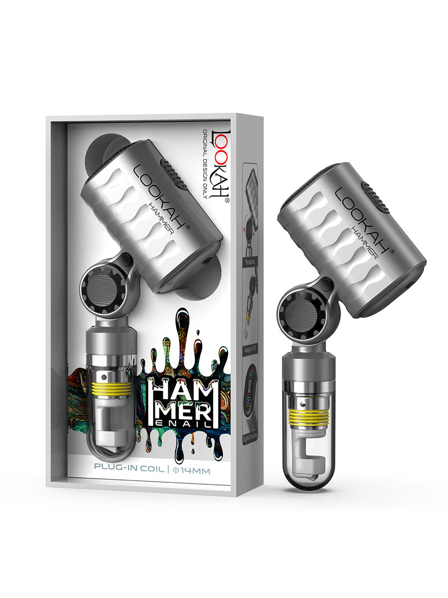 Lookah (Wax Vaporizer) Hammer E-Rig - Gray with Packaging