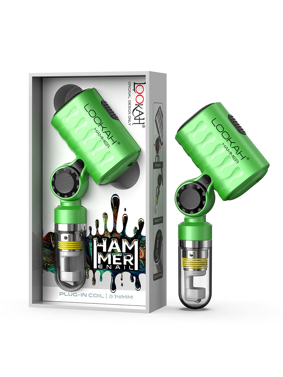Lookah (Wax Vaporizer) Hammer E-Rig - Green with Packaging