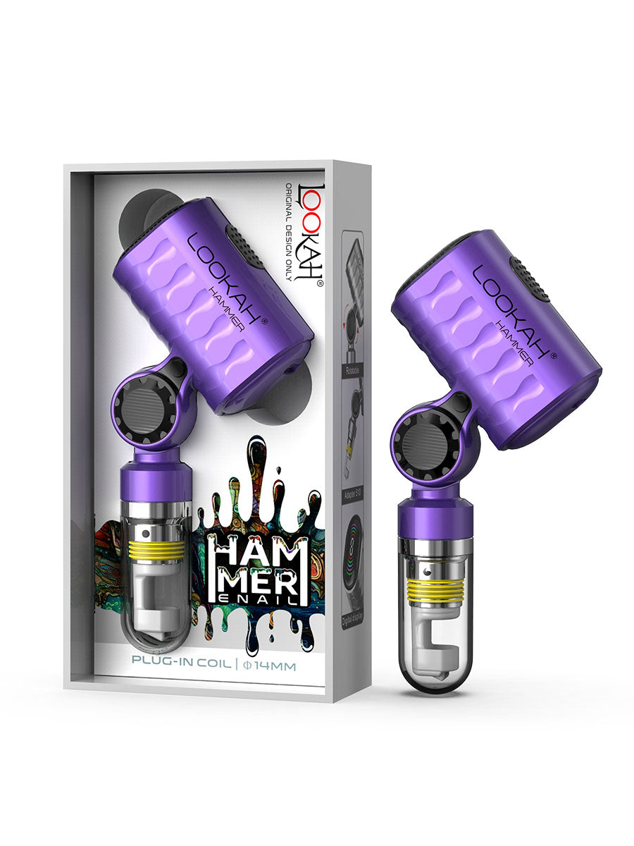 Lookah (Wax Vaporizer) Hammer E-Rig - Purple with Packaging