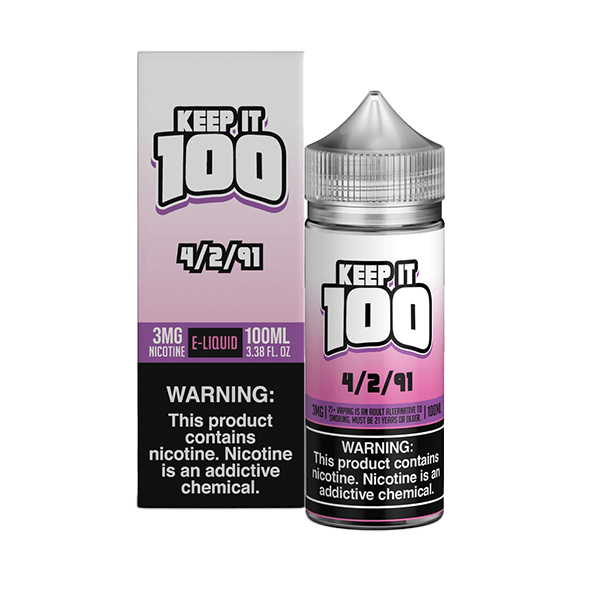 Keep It 100 TFN Series E-Liquid 0mg | 100mL (Freebase) | 4/2/91 with Packaging