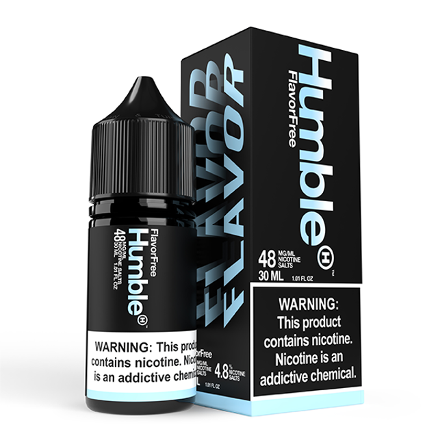 Humble Salt Series E-Liquid | 48mg | 30mL | Salt Nic | Flavor Free with packaging