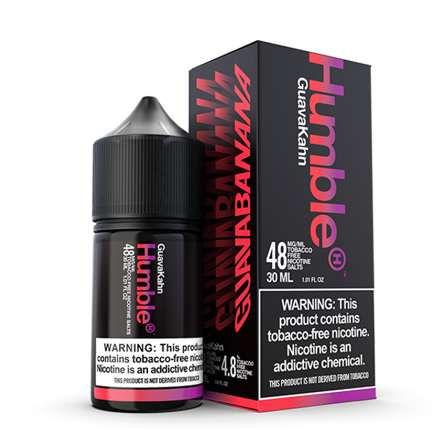 Humble Salt Series E-Liquid | 48mg | 30mL | Salt Nic | Guava Kahn with packaging
