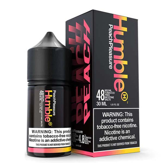 Humble Salt Series E-Liquid | 48mg | 30mL | Salt Nic | Peach Pleasure with packaging