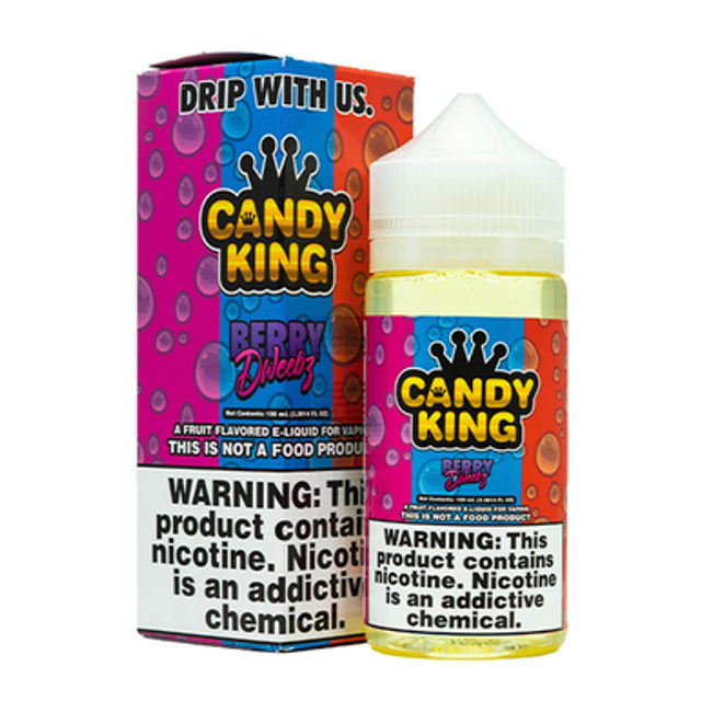 Candy King Series E-Liquid | 100mL |  0mg | Freebase | Berry Dweebz with packaging