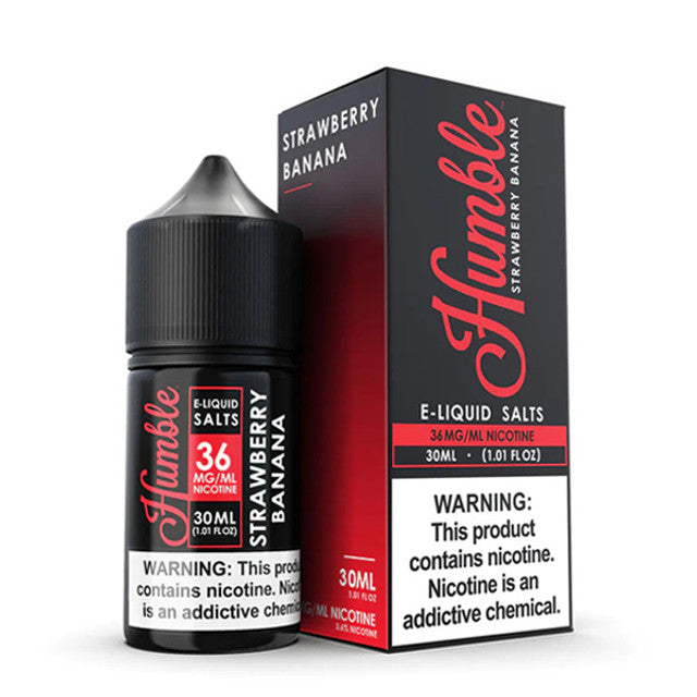 Humble Salt Series E-Liquid | 36mg | 30mL | Salt Nic | Strawberry Banana with packaging