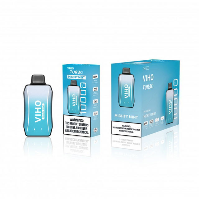 Viho Turbo Disposable | 10000 Puffs | 17mL | 50mg | MOQ 5 | Mighty Mint with packaging