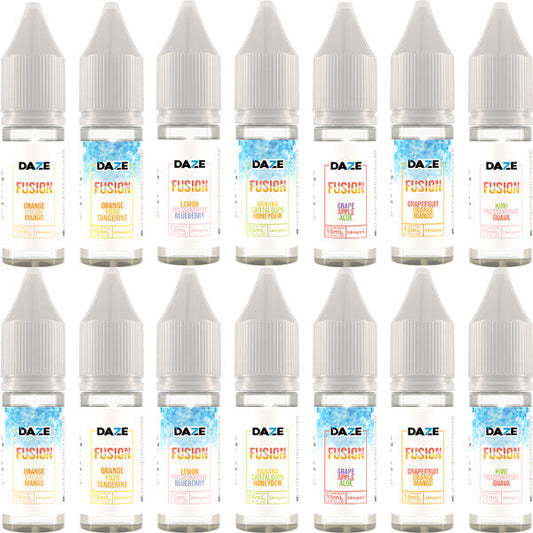 7Daze Fusion Salt Series E-Liquid | 15mL | (Salt Nic) | 24mg | Group Photo