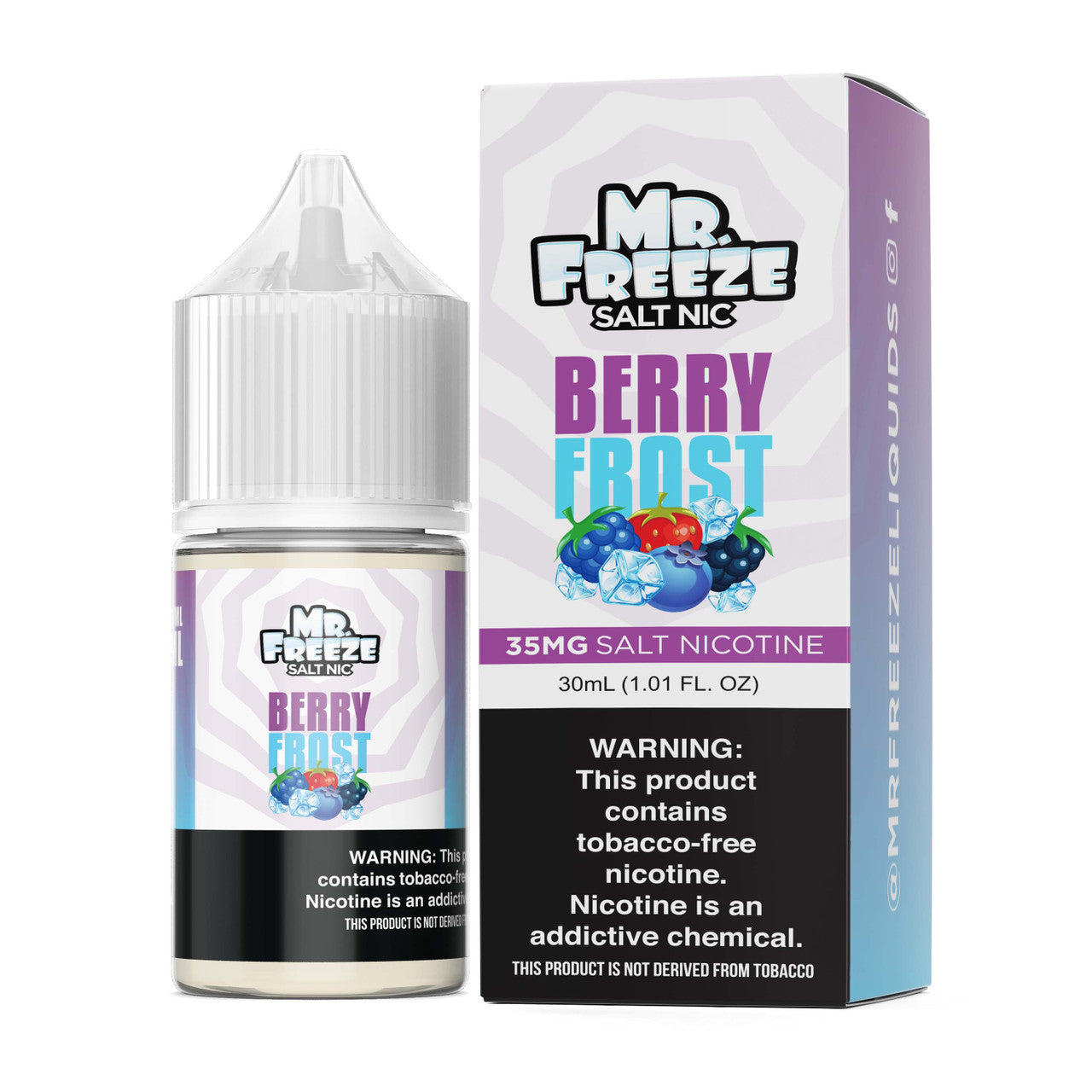 Mr. Freeze TFN Salt Series E-Liquid | 30mL | 35mg | Salt Nic | Berry Frost with packaging