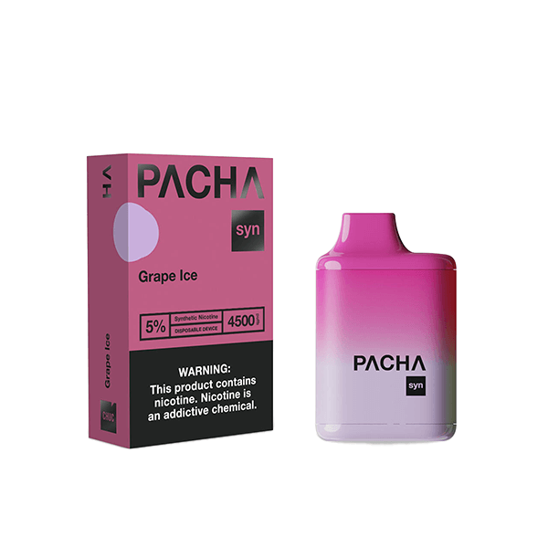 Pachamama TFN Disposable 4500 Puffs 12mL 50mg | MOQ 10 | Grape Ice  with Packaging