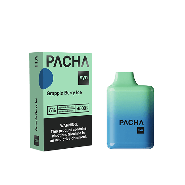 Pachamama TFN Disposable 4500 Puffs 12mL 50mg | MOQ 10 | Grapple Berry Ice with Packaging