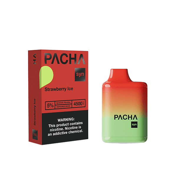 Pachamama TFN Disposable 4500 Puffs 12mL 50mg | MOQ 10 | Strawberry Ice  with Packaging