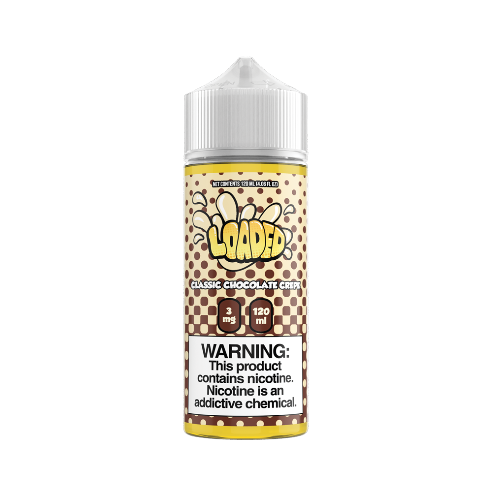 LOADED Series E-Liquid | 120mL | 3mg | Freebase | Classic Chocolate Crepe