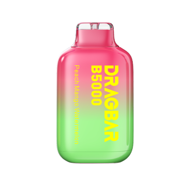 DRAGBAR B5000 Disposable | 5000 Puffs | 13mL | 50mg | MOQ 5 | Peach Mango Watermelon