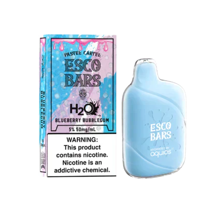 Esco Bars Aquios Disposable 6000 Puffs 15mL 50mg | MOQ 10 | Blueberry Bubble Gum with Packaging