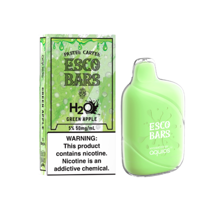 Esco Bars Aquios Disposable 6000 Puffs 15mL 50mg | MOQ 10 | Green Apple with Packaging
