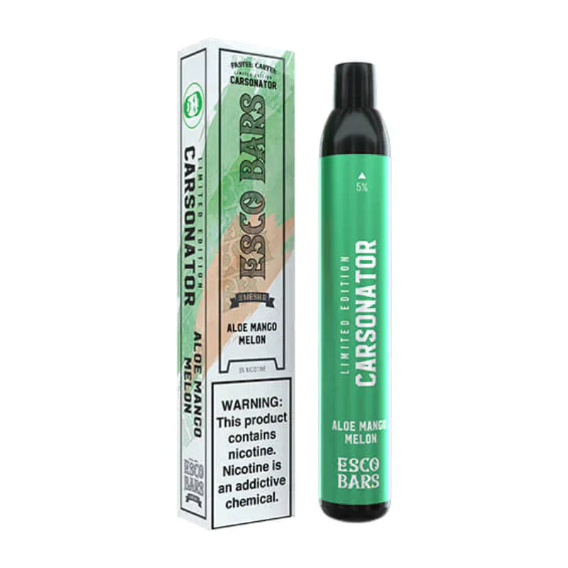 Esco Bars Carsonator Mesh Disposable | 2500 Puffs | 6mL | 50Mg | MOQ 10 | Aloe Mango Melon with Packaging