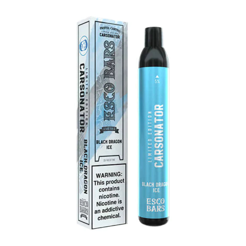 Esco Bars Carsonator Mesh Disposable | 2500 Puffs | 6mL | 50Mg | MOQ 10 | black Dragon Ice with Packaging