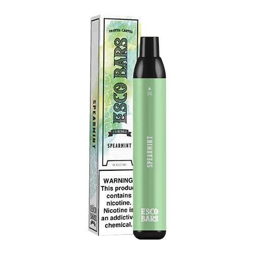 Esco Bars Mesh Disposable 2500 Puffs 6mL 50mg | MOQ 10 | Spearmint with Packaging