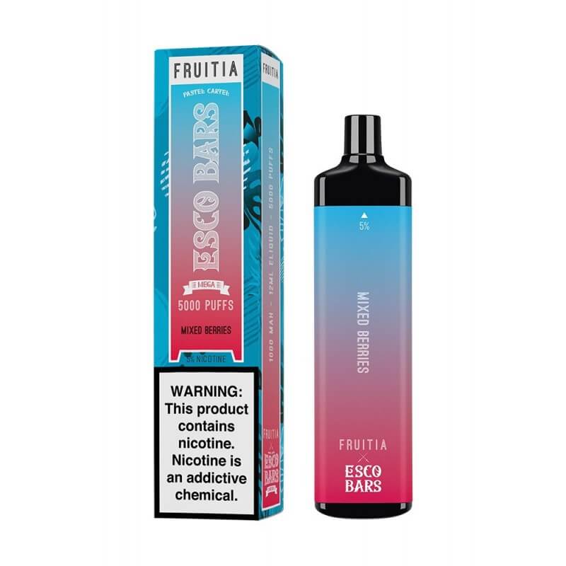 Fruitia Esco Bars Mesh Disposable 5000 Puffs 12mL 50mg | MOQ 10 | Mixed Berries with Packaging