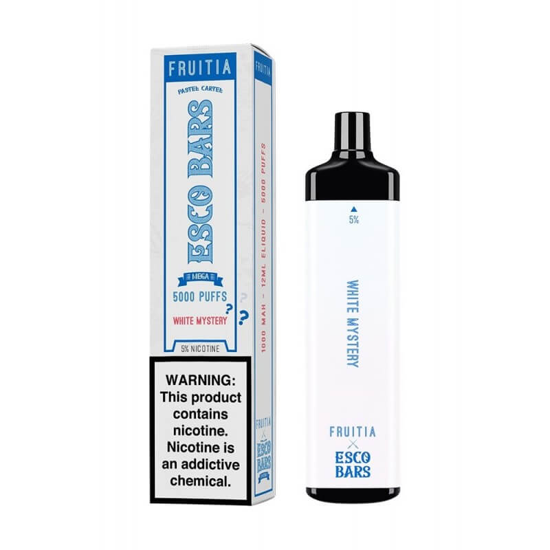 Fruitia Esco Bars Mesh Disposable 5000 Puffs 12mL 50mg | MOQ 10 | White Mystery with Packaging