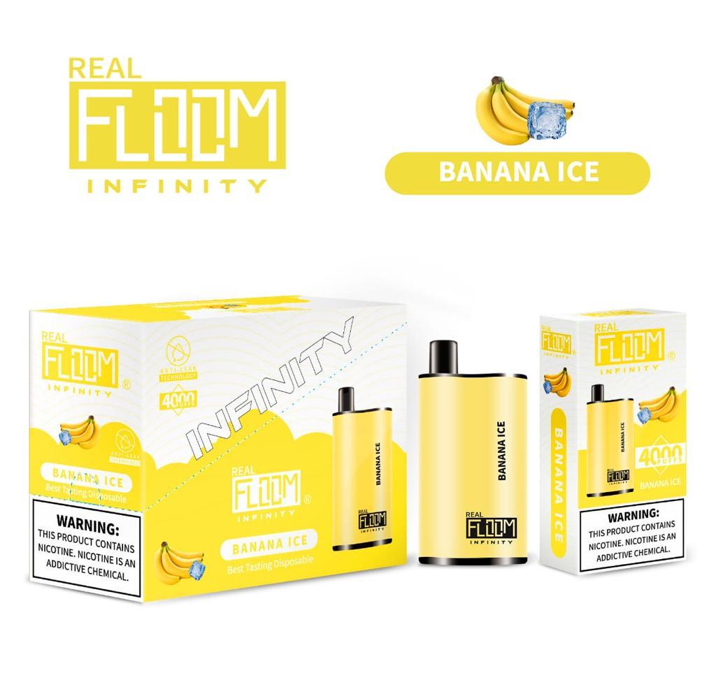 Floom Infinity Disposable 4000 Puffs 10mL 50mg | MOQ 5 | Banana Ice with Packaging