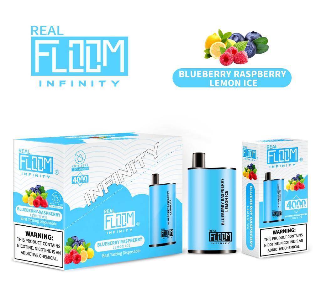 Floom Infinity Disposable 4000 Puffs 10mL 50mg | MOQ 5 | Blueberry Raspberry Lemon Ice with Packaging