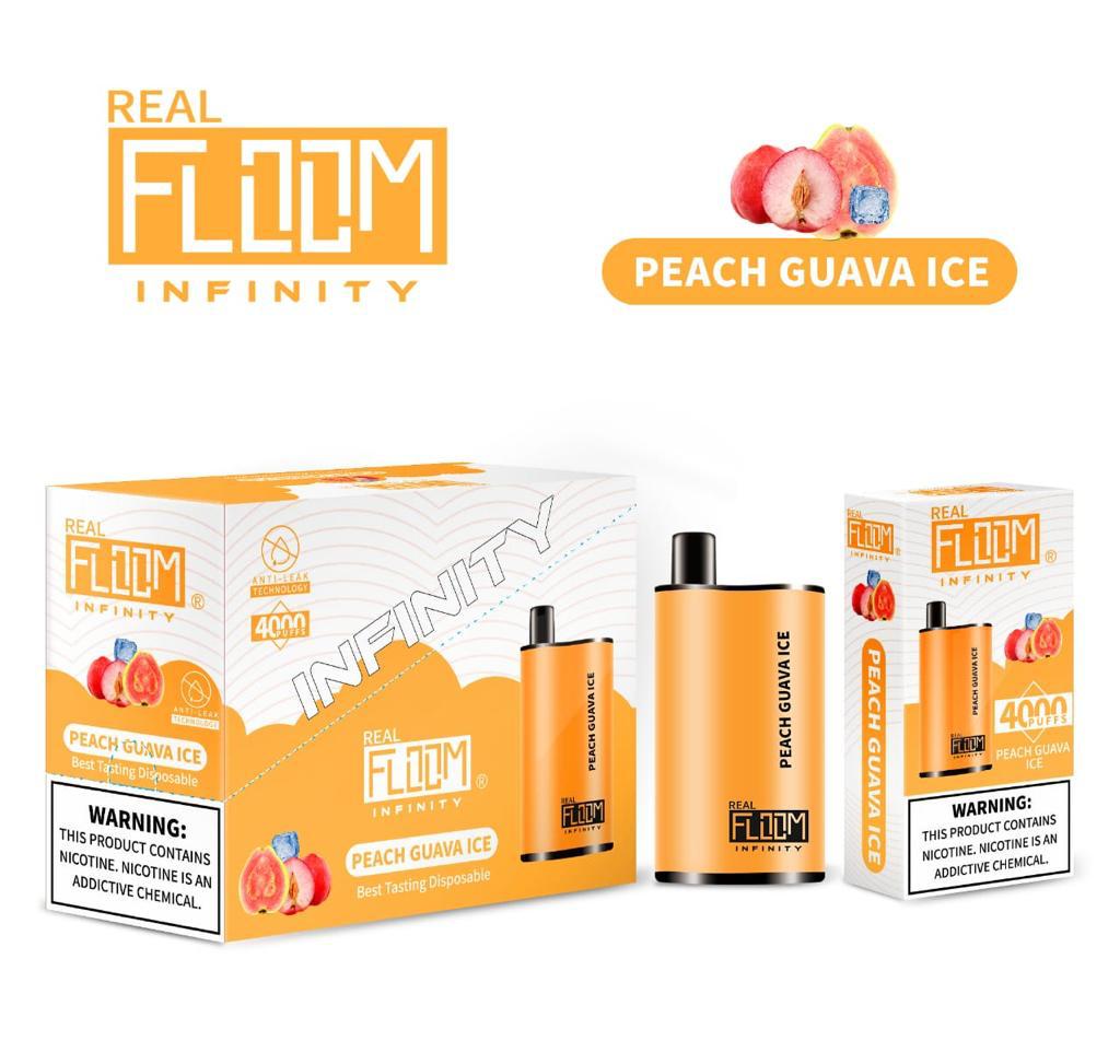 Floom Infinity Disposable 4000 Puffs 10mL 50mg | MOQ 5 | Peach Guava Ice with Packaging