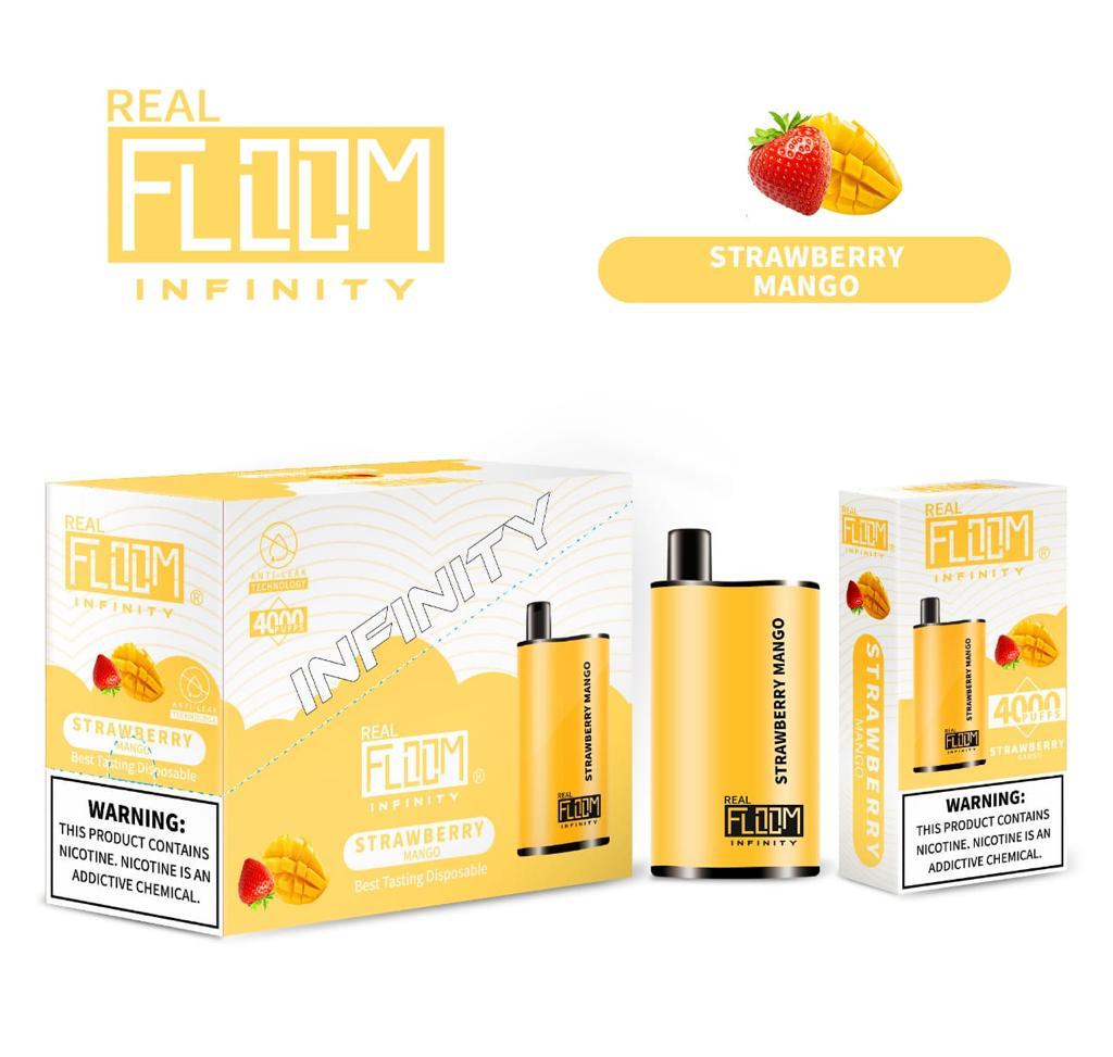Floom Infinity Disposable 4000 Puffs 10mL 50mg | MOQ 5 | Strawberry Mango with Packaging