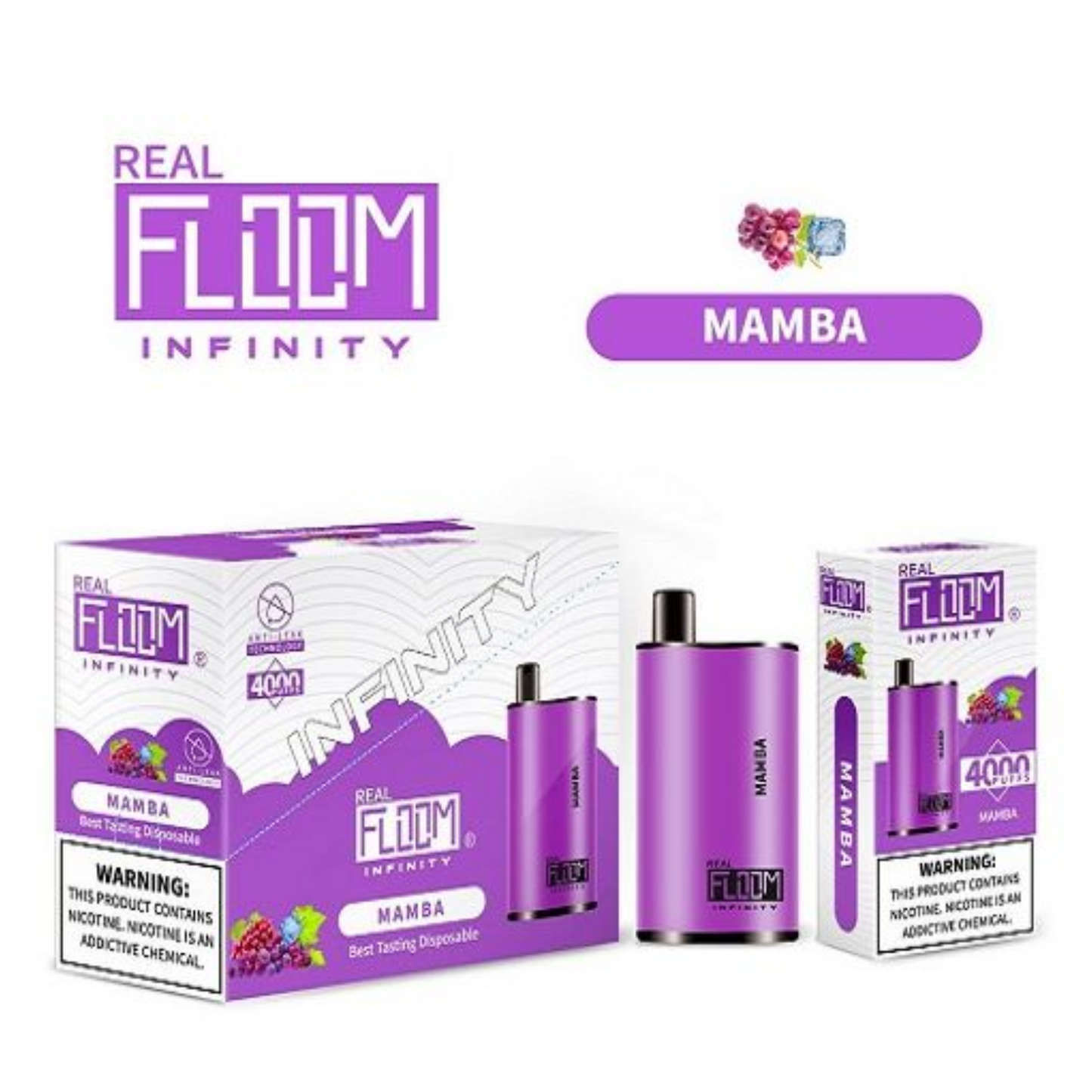 Floom Infinity Disposable 4000 Puffs 10mL 50mg | MOQ 5 | Mamba with Packaging