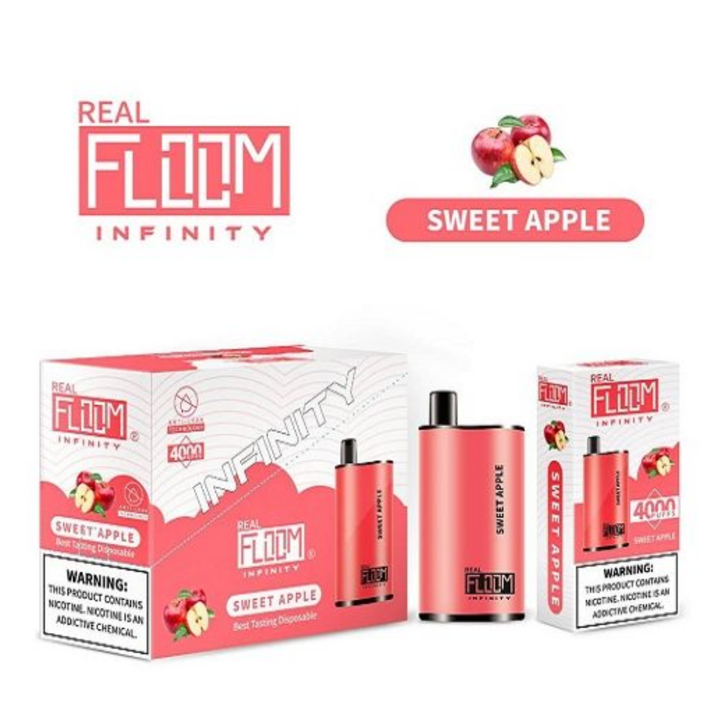 Floom Infinity Disposable 4000 Puffs 10mL 50mg | MOQ 5 | Sweet Apple with Packaging