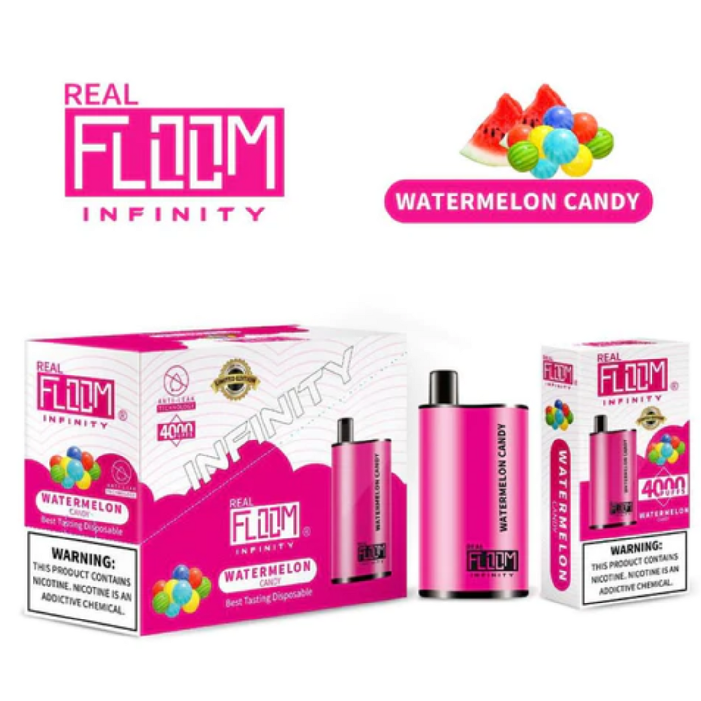 Floom Infinity Disposable 4000 Puffs 10mL 50mg | MOQ 5 | Watermelon Candy with Packaging