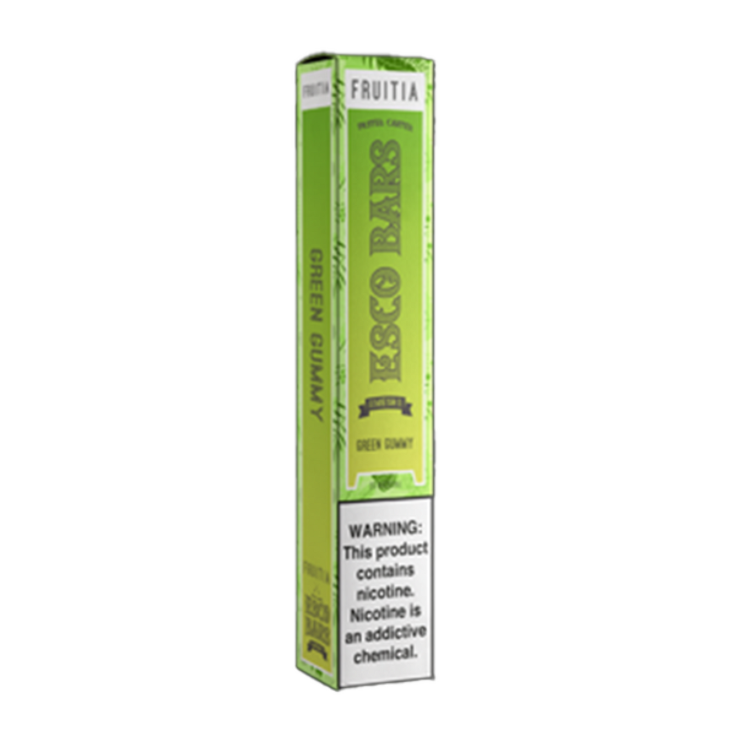 Fruitia Esco Bars Mesh Disposable 2500 Puffs 6mL 50mg | MOQ 10 | Green Gummy with Packaging