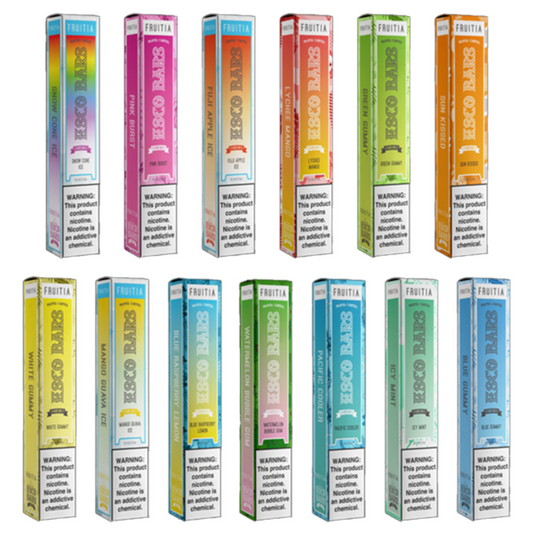 Fruitia Esco Bars Mesh Disposable 2500 Puffs 6mL 50mg | MOQ 10 | Group Photo with Packaging
