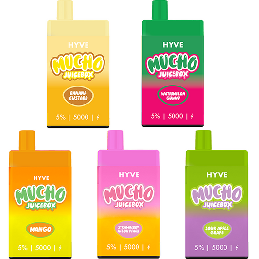 Mucho x Hyve Disposable | 5000 Puffs | 12mL | 50mg | MOQ 5 | Group Photo 