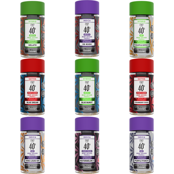 STIIIZY Pre Rolled Multi Pack – (.7g x 5 Pre Rolls) DELTA 8 | HHC | X BLEND | 3.5 Gram | 1000MG
