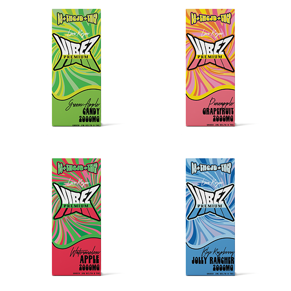 Premium Vibez D8 + THCJD + THC-P Live Resin Disposable (2g) - Group Image